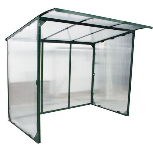 Riparo per fumatori verde,