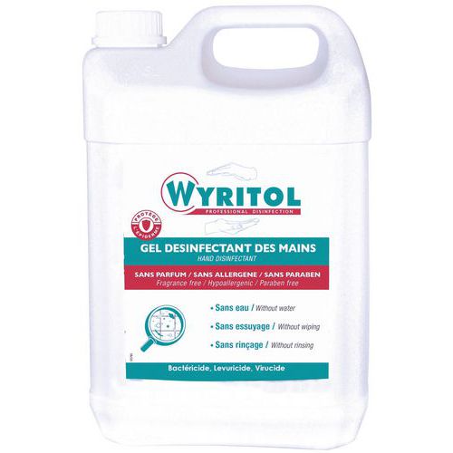 taniche di gel disinfettante per le mani SPS Wyritol 5L (3 +1 omaggio),