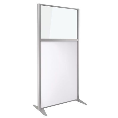 Parete divisoria KP+melaminico/vetro grigio prof arg 160x122,