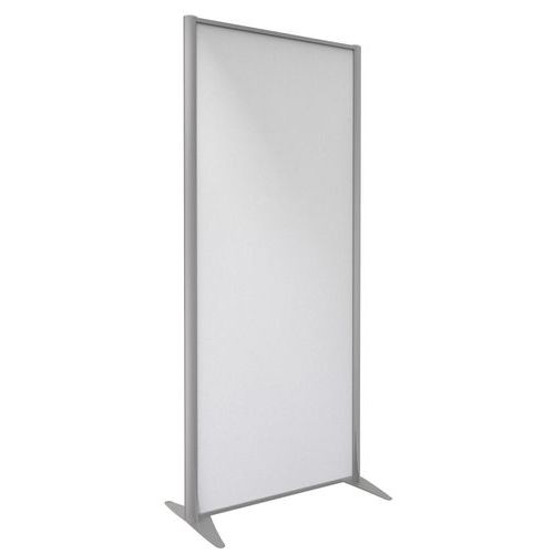 Parete divisoria KP+ tessuto Perla profilo argento 180x81,