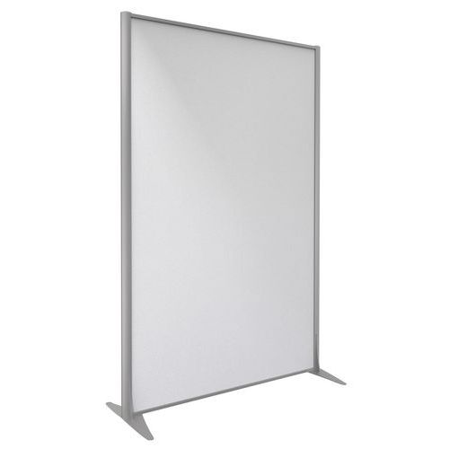 Parete divisoria KP+ tessuto Perla profilo argento 180x122,