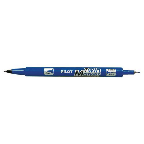 Twin Marker blu - Punta extrafine / fine,