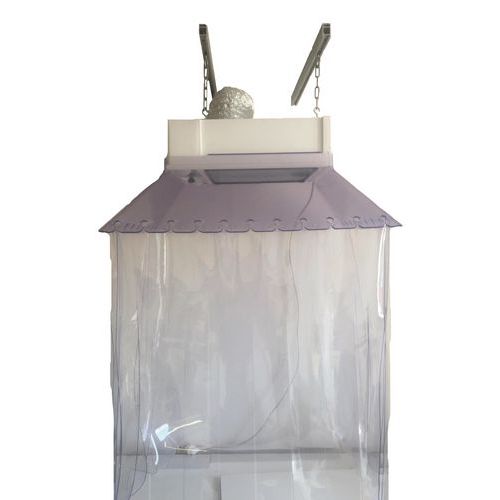 Cappa di aspirazione sospesa con kit strisce in PVC,