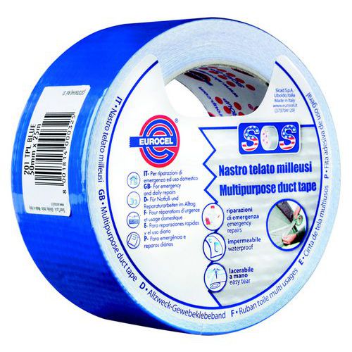 Nastro adesivo in tela con supporto in PE blu 50mmx25m,
