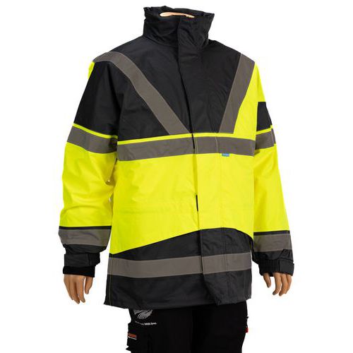 Giubbotto parka imperm alta visib Skollfield giallo/blu XL,