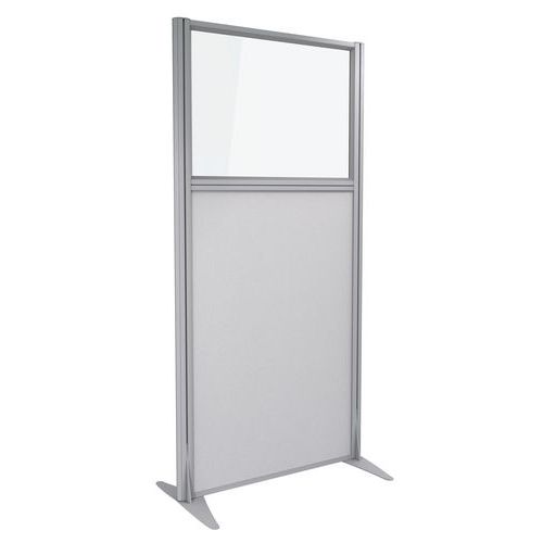 Parete divisoria Kprim tessuto acus/vetro Perla prof argento,