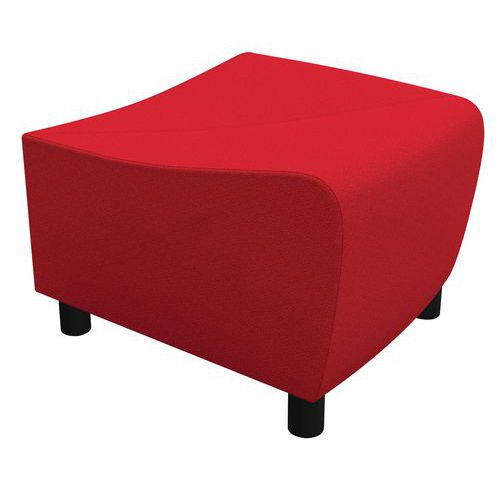 Pouf angolare Izari rosso,