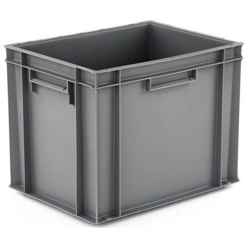 Contenitore pareti e fondo pieni-Grigio-30L-Lunghezza 400mm,
