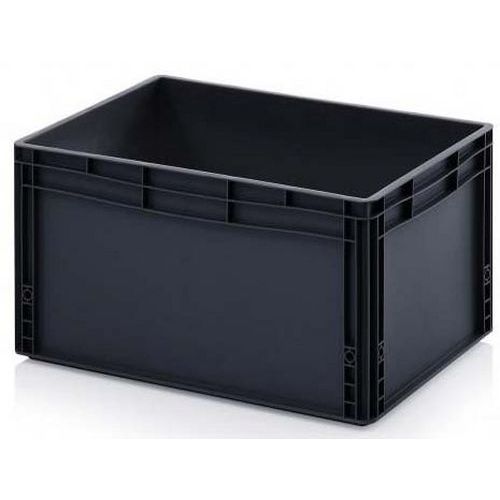 Contenitore con pareti e fondo pieni - Nero antistatico,