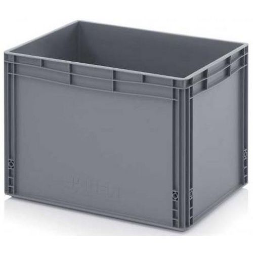 Contenitore con pareti e fondo pieni-Grigio con impugnature,