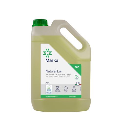 Detergente lavastoviglie per acque medio dolci,