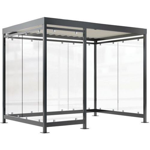 Riparo per fumatori Cologne K3 c/b - 1 pannello anteriore destro,