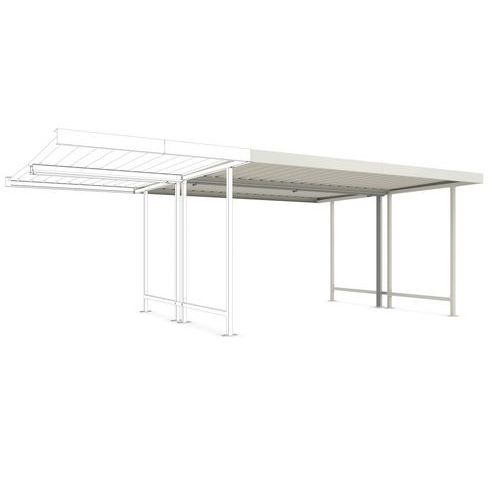 Riparo bici estensione Tetto galvanizzato grigio chiaro L45,