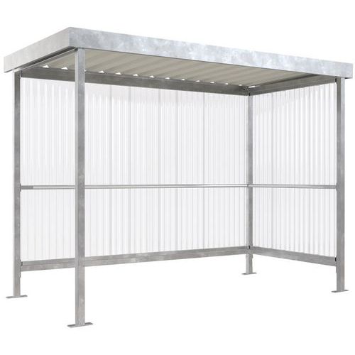 Riparo per fumatori Jena galvanizzato 296x158x235 cm,