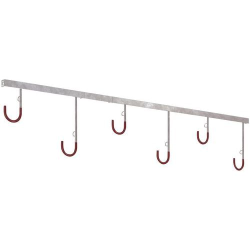 Portabiciclette sospeso a soffitto 3806 galvanizzato 6 posti,