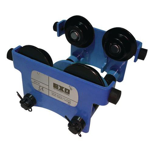 Carrello porta-paranco a spinta Port.=1,5 T Trave=74-203 mm,