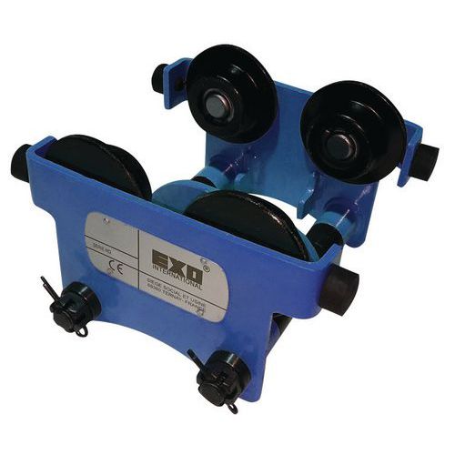 Carrello porta-paranco a spinta Port.=2 T Trave=88-203 mm,