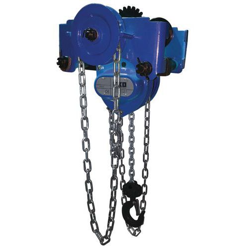 Paranco scorrevole combinato Port.=2 T Distanza=88-203 mm,