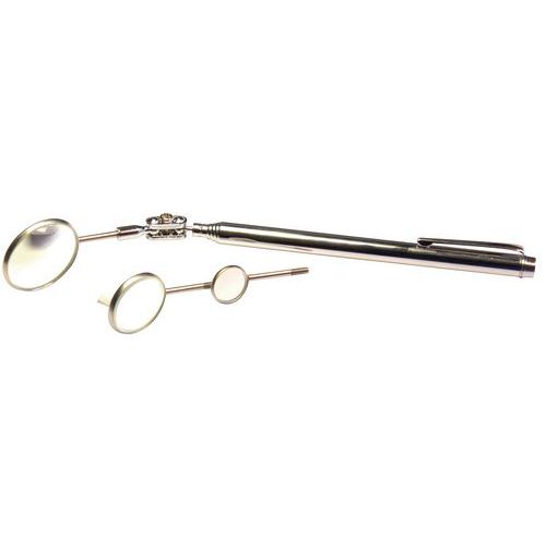 Set di 3 specchietti di controllo con manico telescopico 200-550 mm,