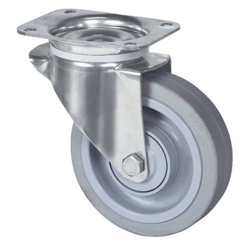 Rotella girevole inox, carico 300 kg,