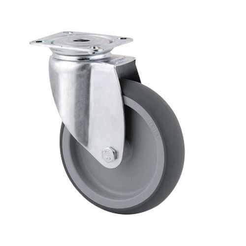 Rotella girevole carico 75 kg, con piastra,