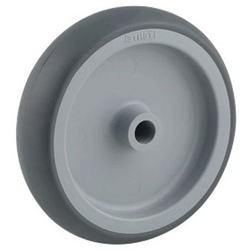 Ruota 100 mm, fascia termoplastica - mozzo liscio,
