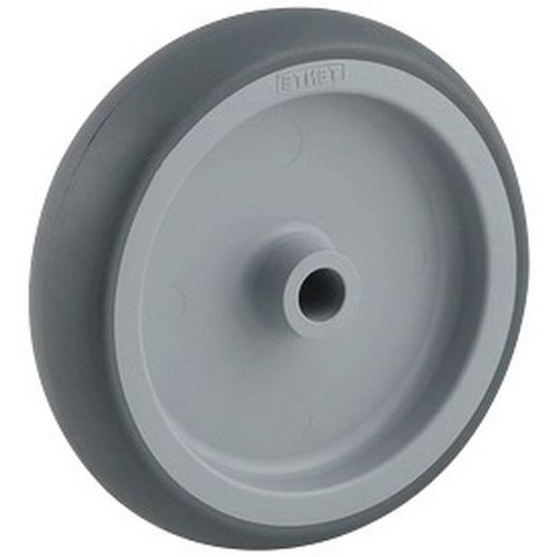 Ruota 125 mm, fascia termoplastica - mozzo liscio,