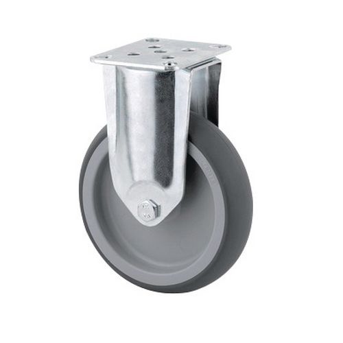 Rotella fissa carico 80 kg, con piastra,