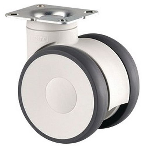 Rotella girevole carico 110 kg, con piastra,