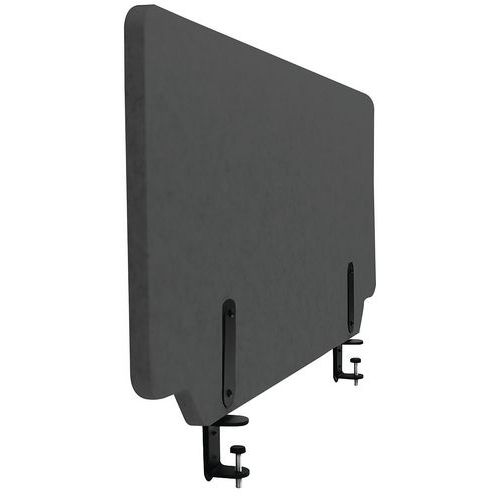 Separatore per scrivania l700 grigio scuro kit pinze GY06,