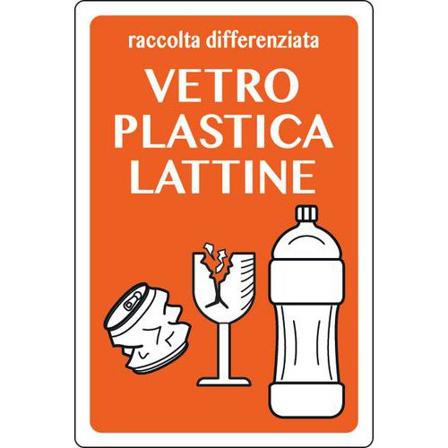 Cartello alluminio 30x20cm con disegno vetroplasticalattine,