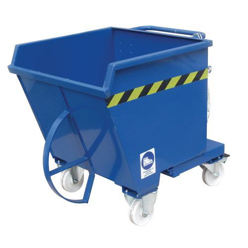 Benna ribaltabile 750x970x890mm 600kg colore blu,