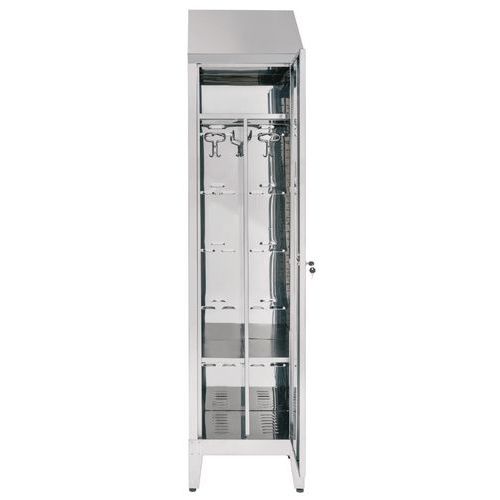 Armadio spogliatoio 1 colonna in acciaio inox 50x40x215 cm,