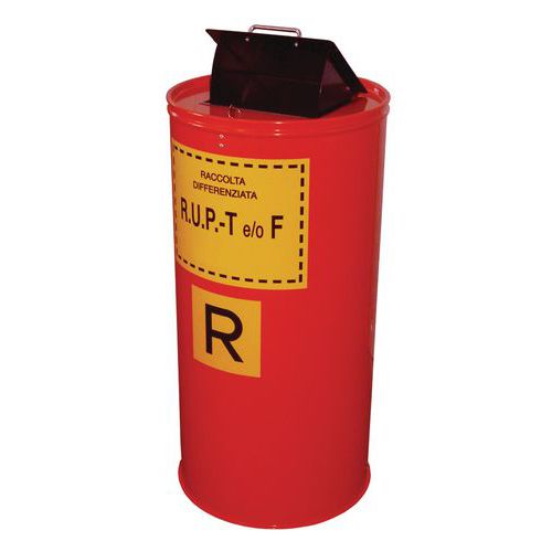 contenitore rifiuti pericolosi 400mmx840mm 100L acciaio,