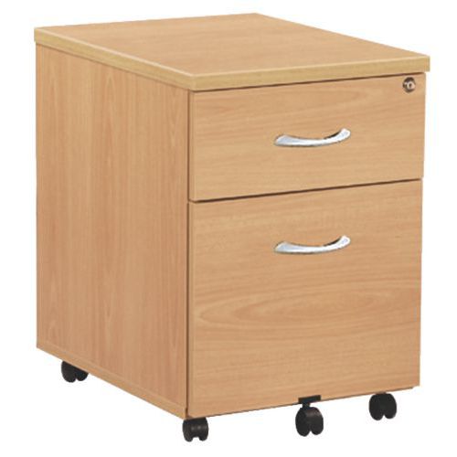 Cassettiera mobile 2 cass. di cui 1 cartella sospesa in faggio,