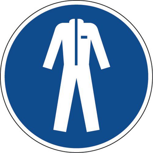 Pannello Indumenti di protezione obbligatori ø 10 cm Allum.,
