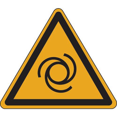 Pannello Pericolo avviamento automatico Lato 20 cm Adesivo,