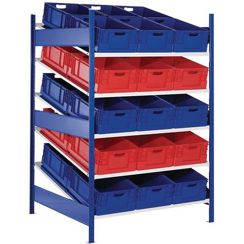 Scaffalatura di partenza 1300x1200 per contenitori euro,