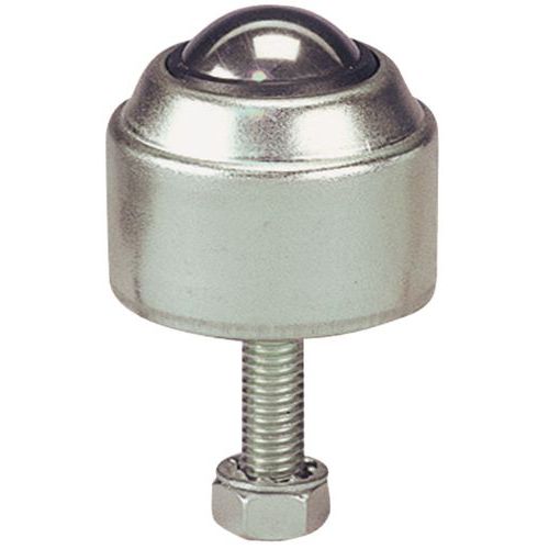 Sfera Trasp.Gambo Filett.+Base Acier diametro =25Mm F=100Kg,