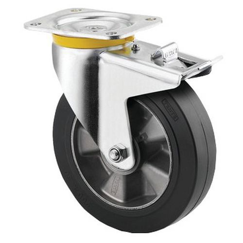 Rotella girevole con freno 450 kg,