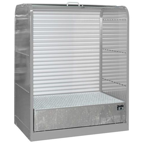 Armadio di stoccaggio a serranda per 2 fusti 200 L,