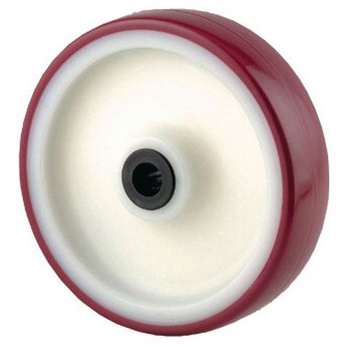 Rotelle con battistrada in poliuretano Portata:100 kg l tot.:32 mm,