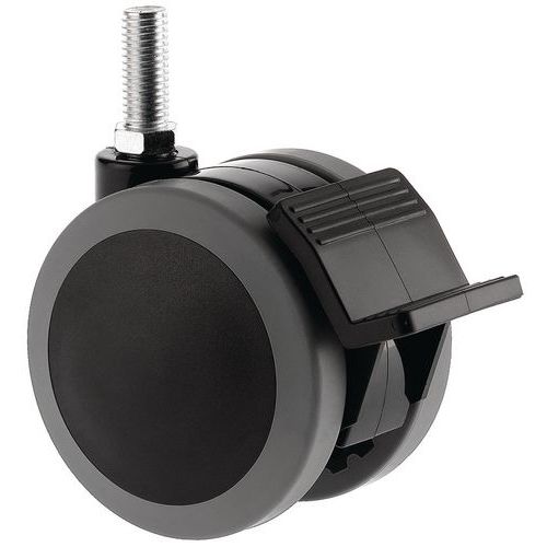 Rotella A Doppio Rullo Freno M10 X25 poliam. + caucciù,