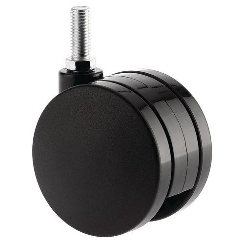 Rotella A Doppio Rullo D M10 X25 Poliprop nero,