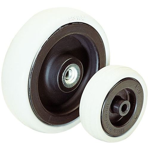 Rotella D=50 mm P=40 kg mozzo a sfere battis. gomma corpo poliam.,