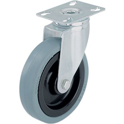 Rot.Piastr.Girev.D80Mm P60Kg moz liscio corp poliam+caucc,