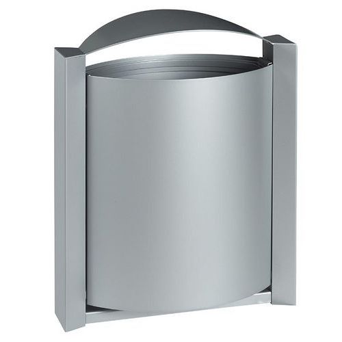 CESTINO A MURO 40 L GRIGIO METALLO LINEA ARKEA,