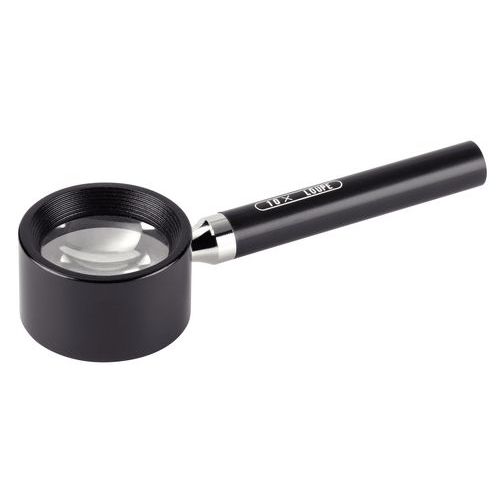 Lente con manico diam 25 mm ingrandimento 10x,
