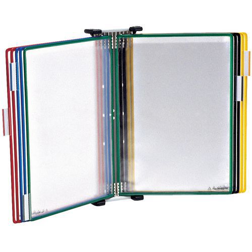 Supporto a parete Tarifold con 10 buste blu,