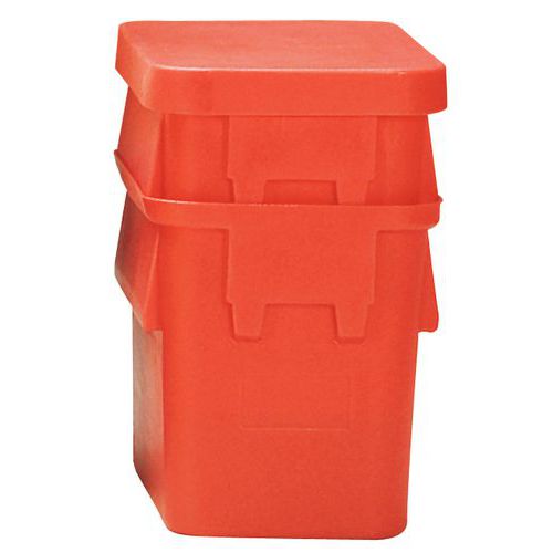 Fusto Cubico Ercobox 75L Colore rosso senza rotelle,